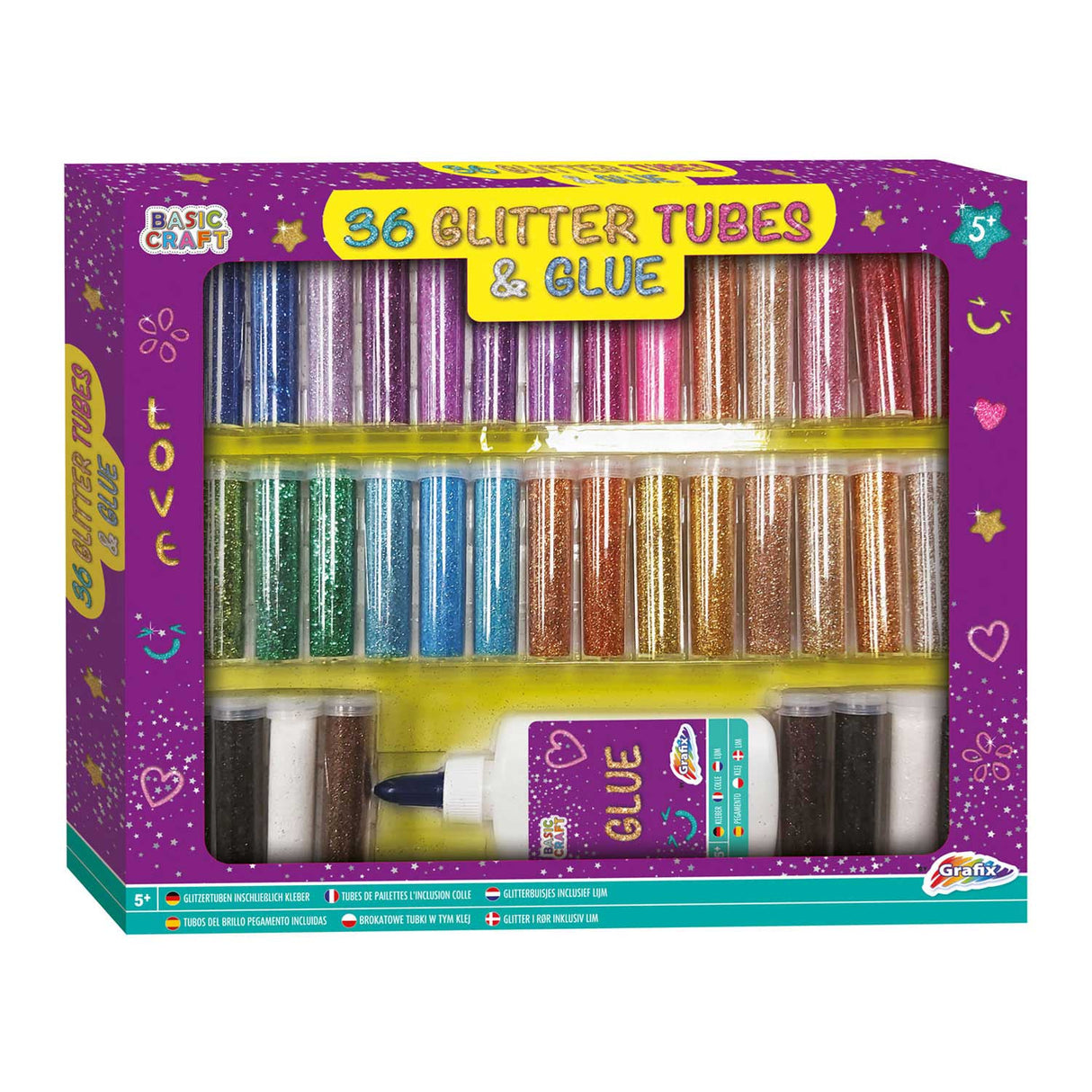 Ensemble de paillettes de groupe d'artisanat créatif de luxe, 37dlg.