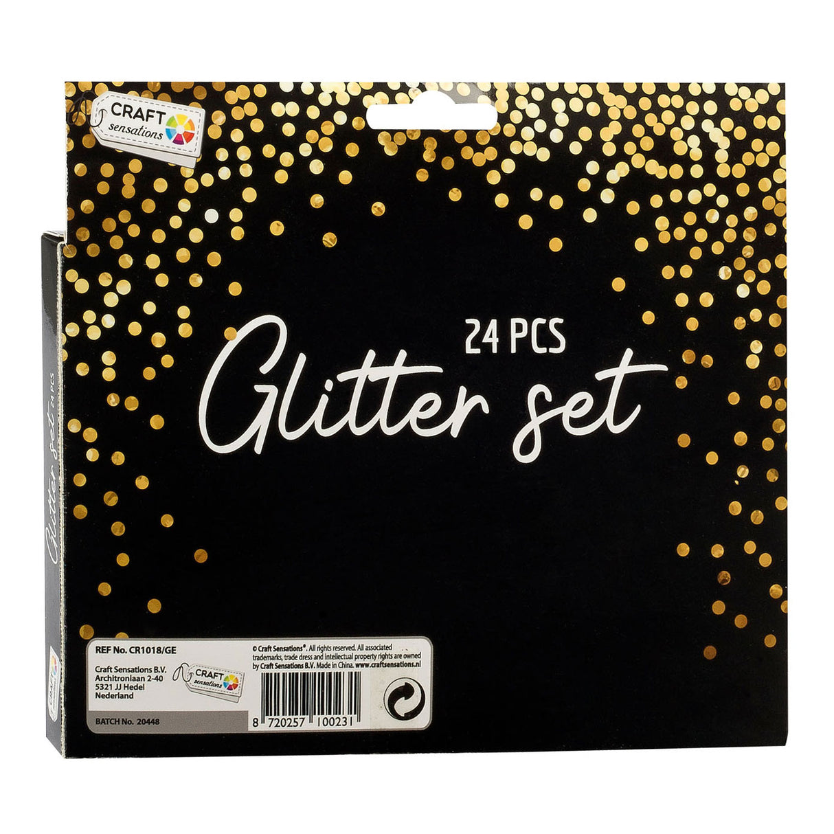 Ensemble de paillettes de groupe d'artisanat créatif, 24 couleurs