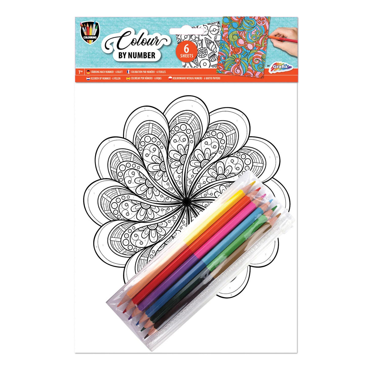 Barve po številkah A4 - mandala