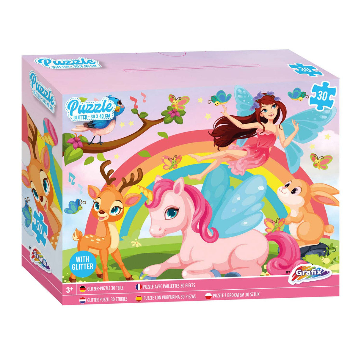 Grafix glitter puzzle mermaid, 30 pcs.