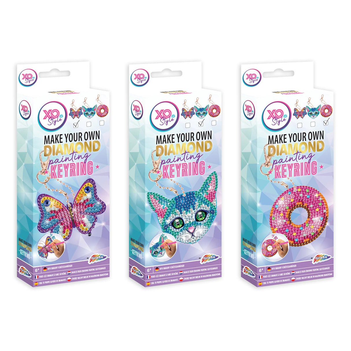 Creative craft group make your own diamond painting keychain