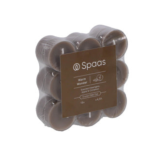 Spaas geurende clearlights blokverpakking x18 4,5u - warm wonder | 4 stuks
