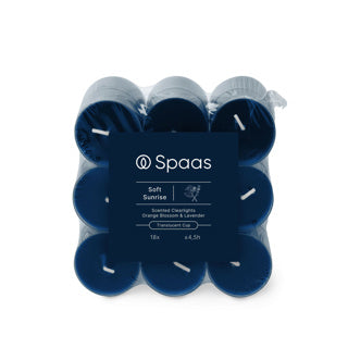 Spaas scented clearlights block pack x18 4.5 hours - soft sunrise | 4 pieces