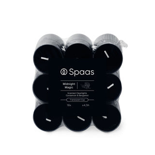 Spaas duftende Clearlights-Blockpackung x18 4,5 Stunden – Mitternachtsmagie | 4 Stück