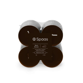 Spaas Maxi Geurthelicht Block Packing X8 10h - Warm Wonder
