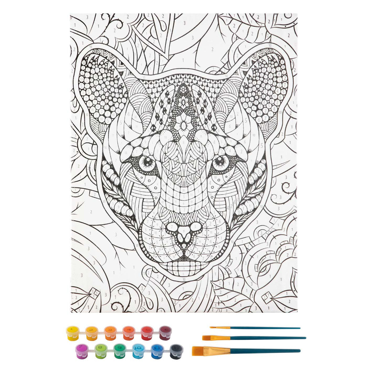 Molerei vun der Nummer Canvas - Tiger