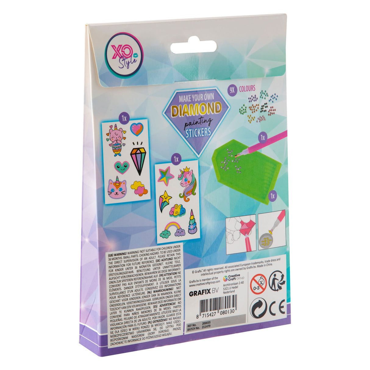 Creative Craft Group Make your own Diamond Painting Stickers, 12DLG.