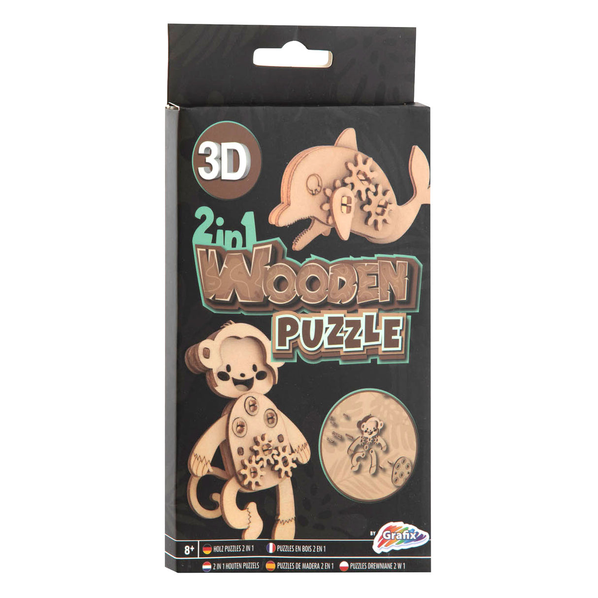 Kit de madera 2 en 1 rompecabezas 3D-Dolfin y AAP