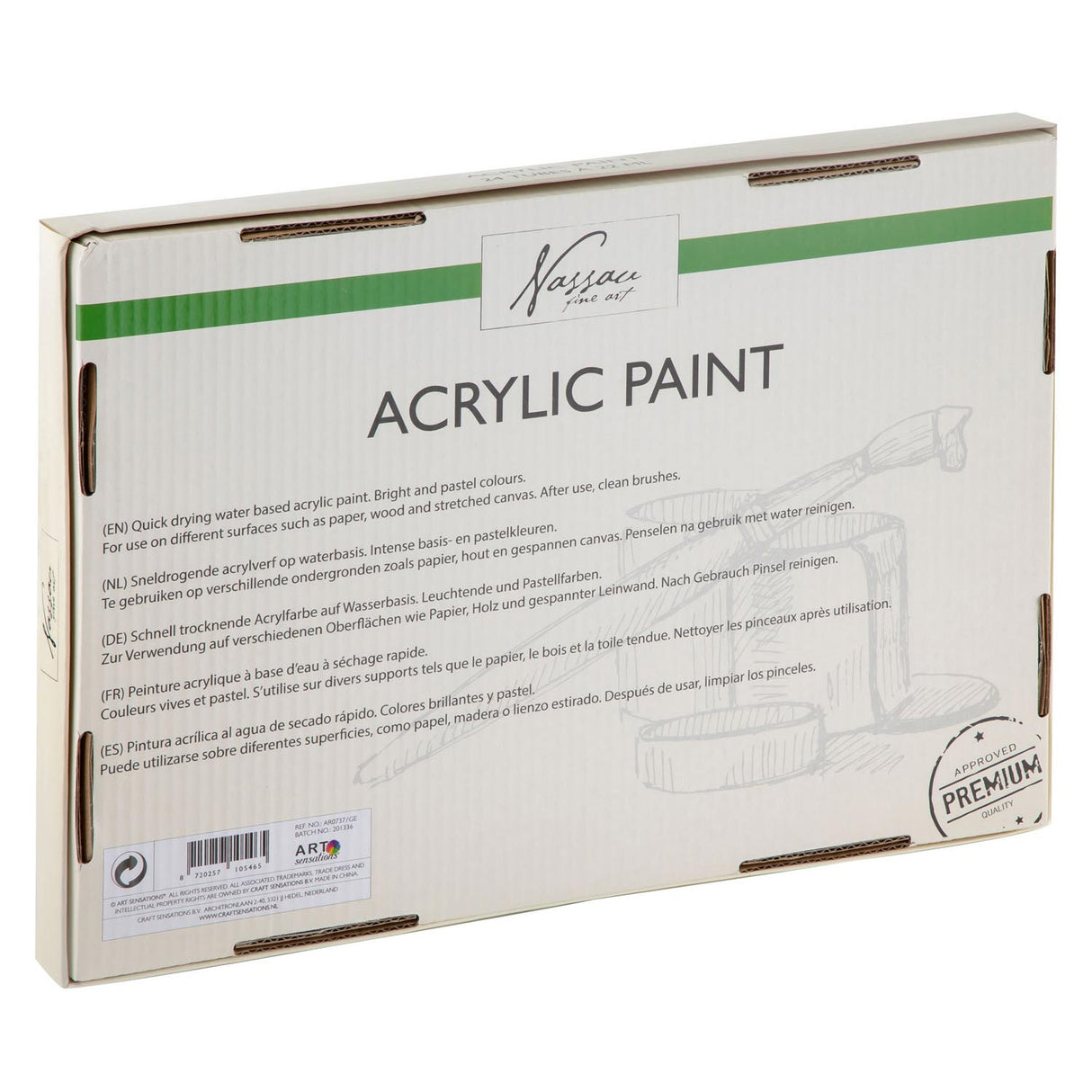 Nassau akrilne barve in pastelne barve, 24x22ml