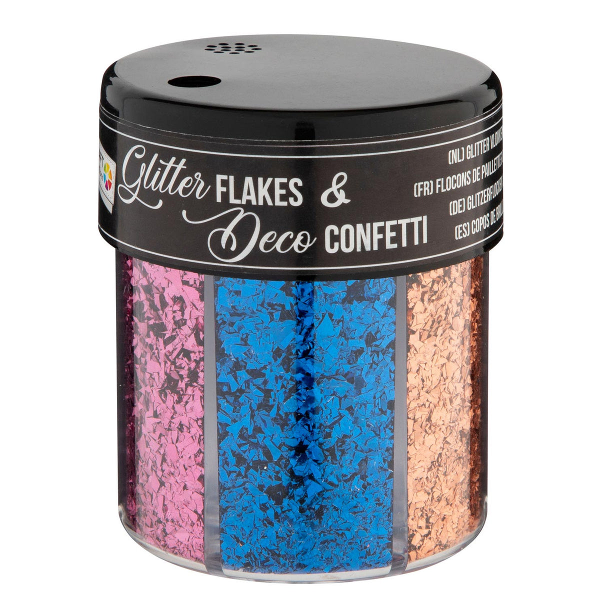 Confetti de décoration de groupe d'artisanat créatif en pot, 6 couleurs