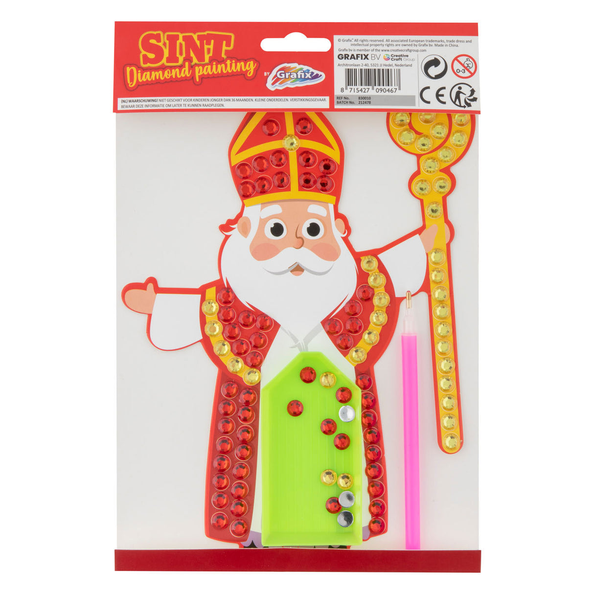Grafix Sinterklaas Mosaik Diamond Molerei - Xl Steng