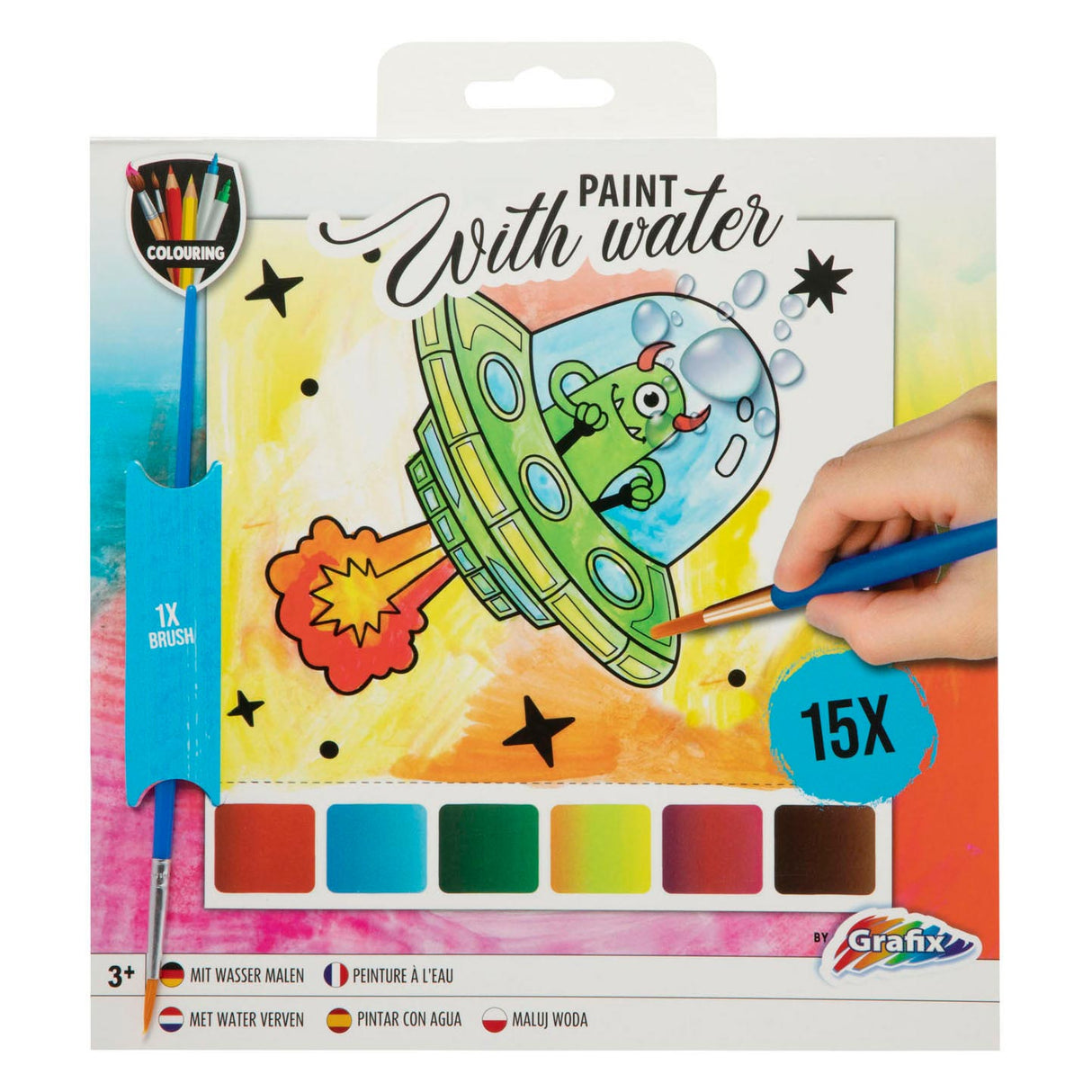 Peinture de groupe d'artisanat créatif avec espace d'eau