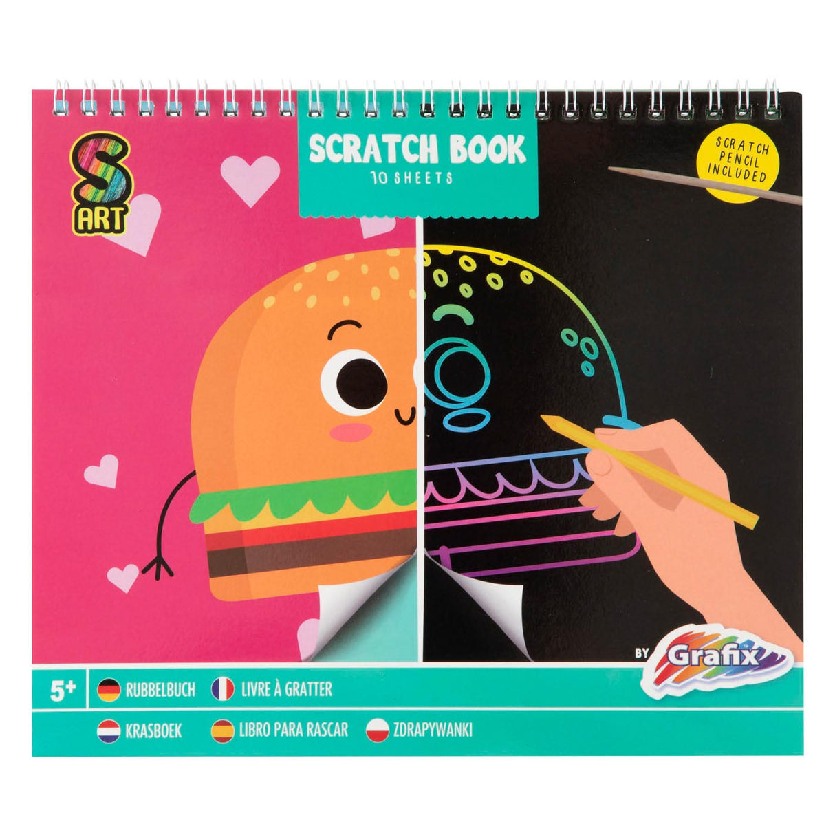 Grafix Krasboek Monstertje, 10 sheets