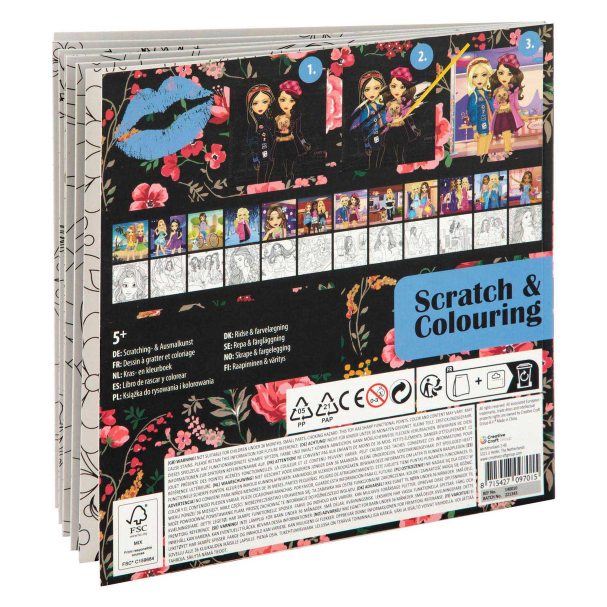 Besties - Libro para colorear de scratch