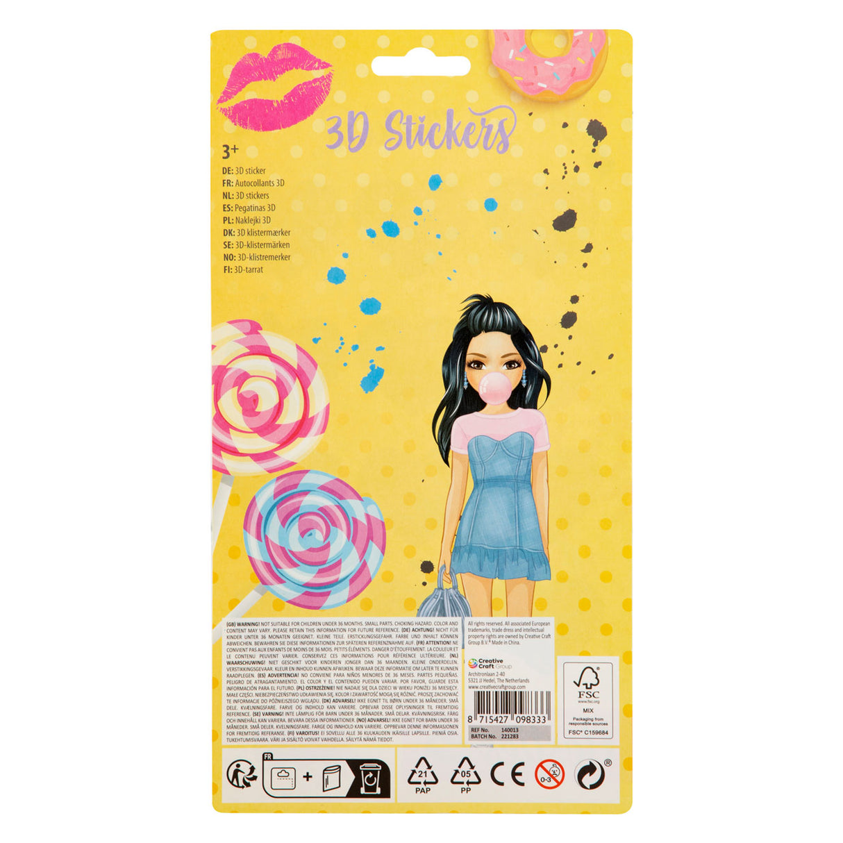 Besties 3D sticker sheet