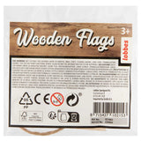 Lobbes dekorieren Sie Ihre hölzerne Mini -Flag -Linie