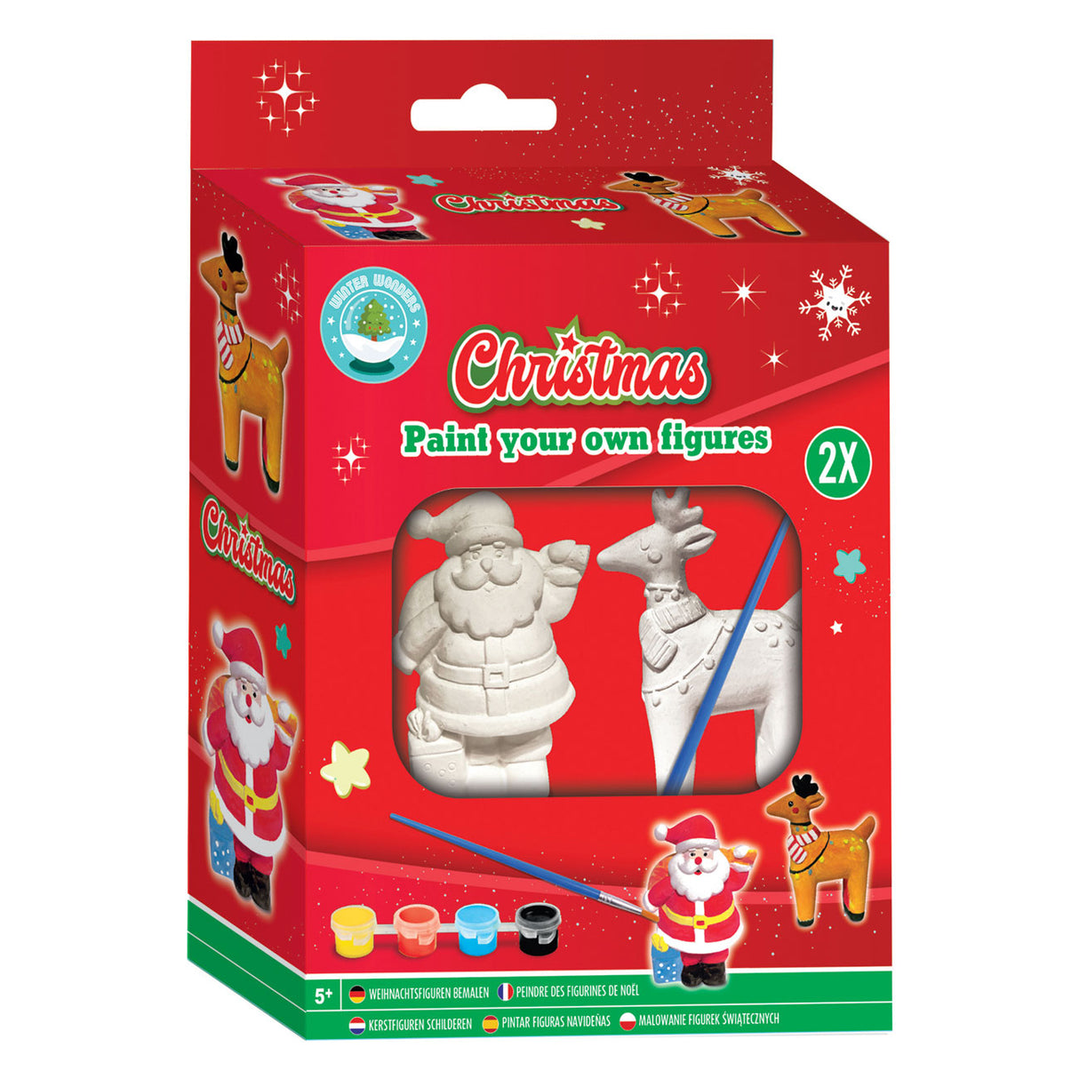 Grafix painter your own Christmas figures, set of 2 pieces