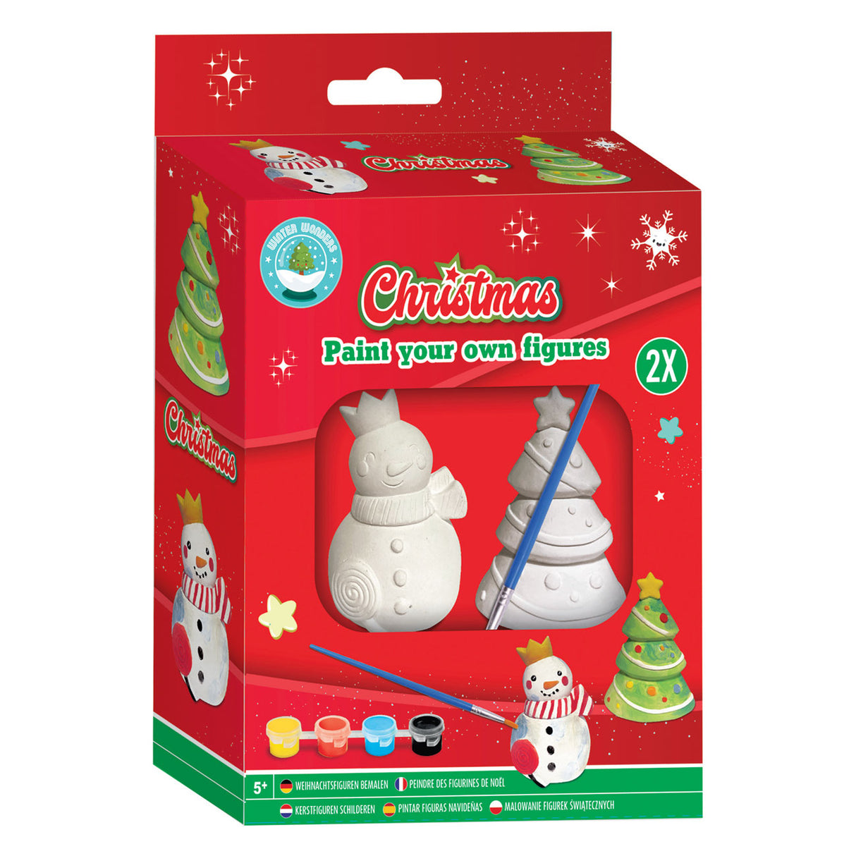 Grafix painter your own Christmas figures, set of 2 pieces