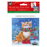 Grafix maak je eigen kerstkaarten diamond painting, 2st.