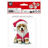 Grafix maak je eigen kerstkaarten diamond painting, 2st.