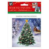 Grafix maak je eigen kerstkaarten diamond painting, 2st.