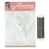 Colores por número con 5 lápices de colores