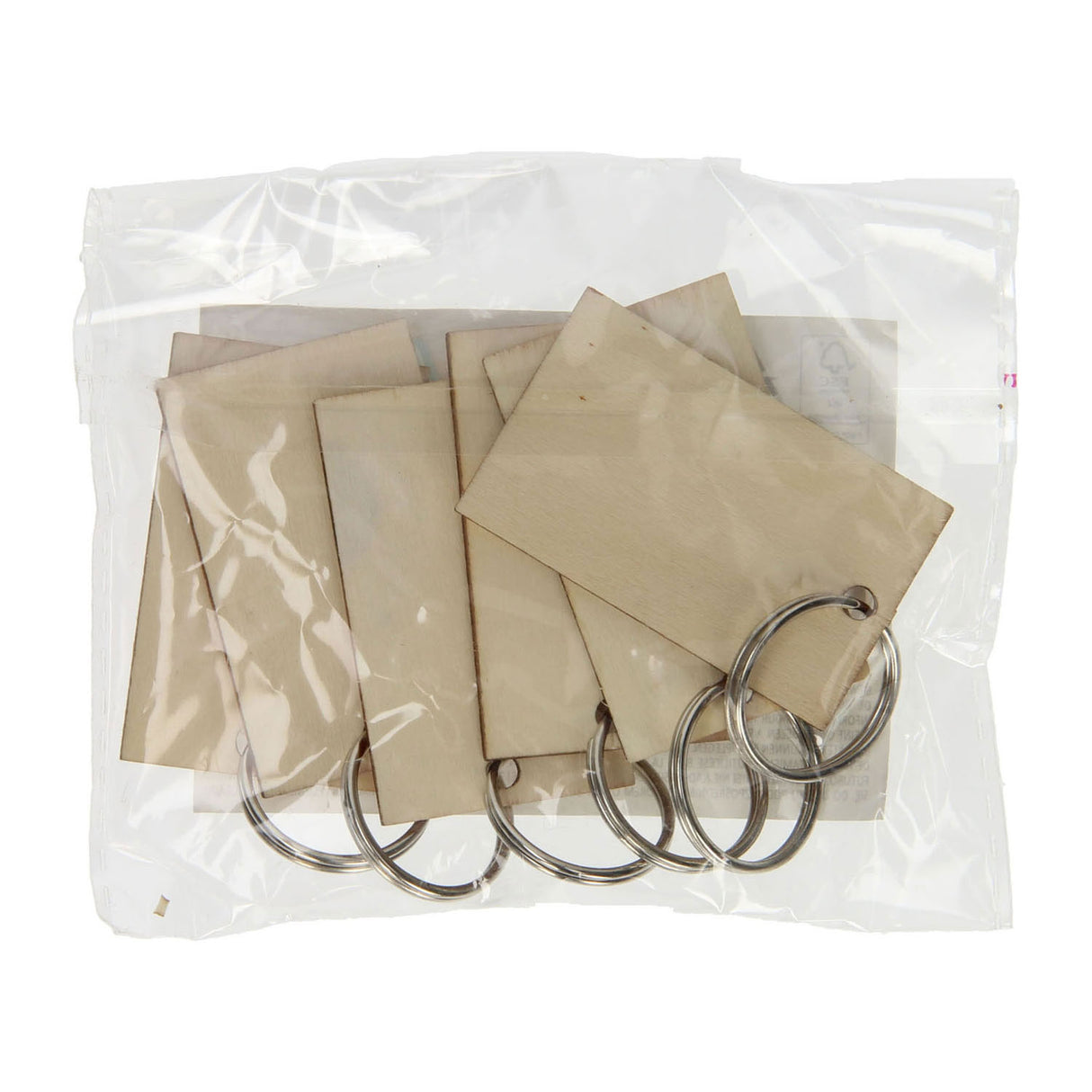Lobbes wooden key chains, 6st.