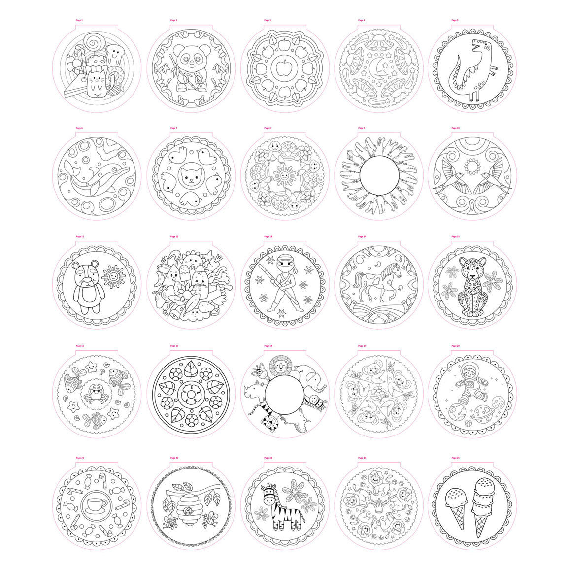 Creative Craft Group Mandala Color Book, 25 Coloring Pages