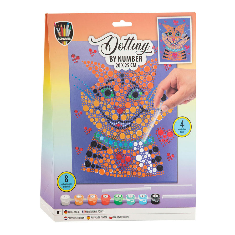 Points de peinture de groupe d'artisanat créatifs par numéro d'animal