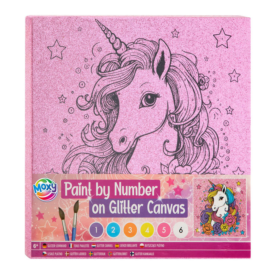 Creative Craft Group Painting by Number Glitter Canvas, 9DLG.