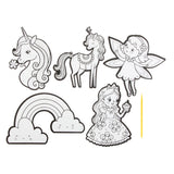 Grúpa ceardaíochta cruthaitheach greamáin ealaíne scratch - domhan fantaisíochta, 6 ríomhaire.