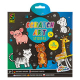 Creative craft group scratch art stickers - animals, 6pcs.