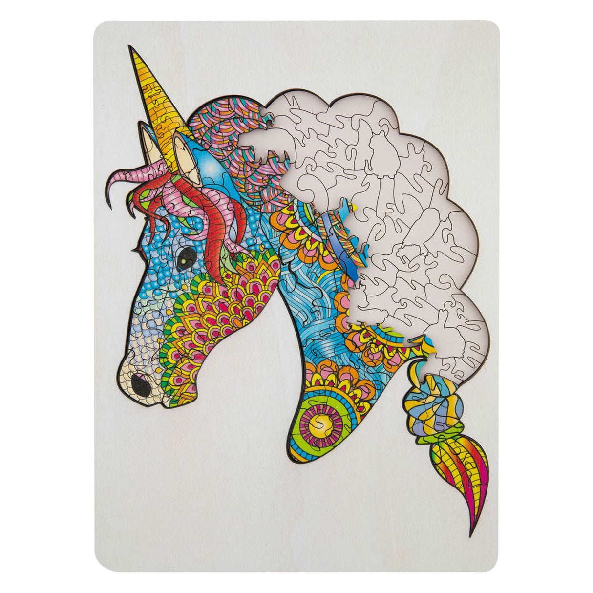Creative Craft Group Wooden Jeg Puzzle Unicorn, 137e.
