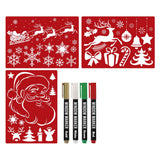 Creative craft group kerst raamsjablonen set met raamstiften