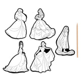 Creative Craft Group Scratch Art Stickers - Disney Princess, 6dlg.