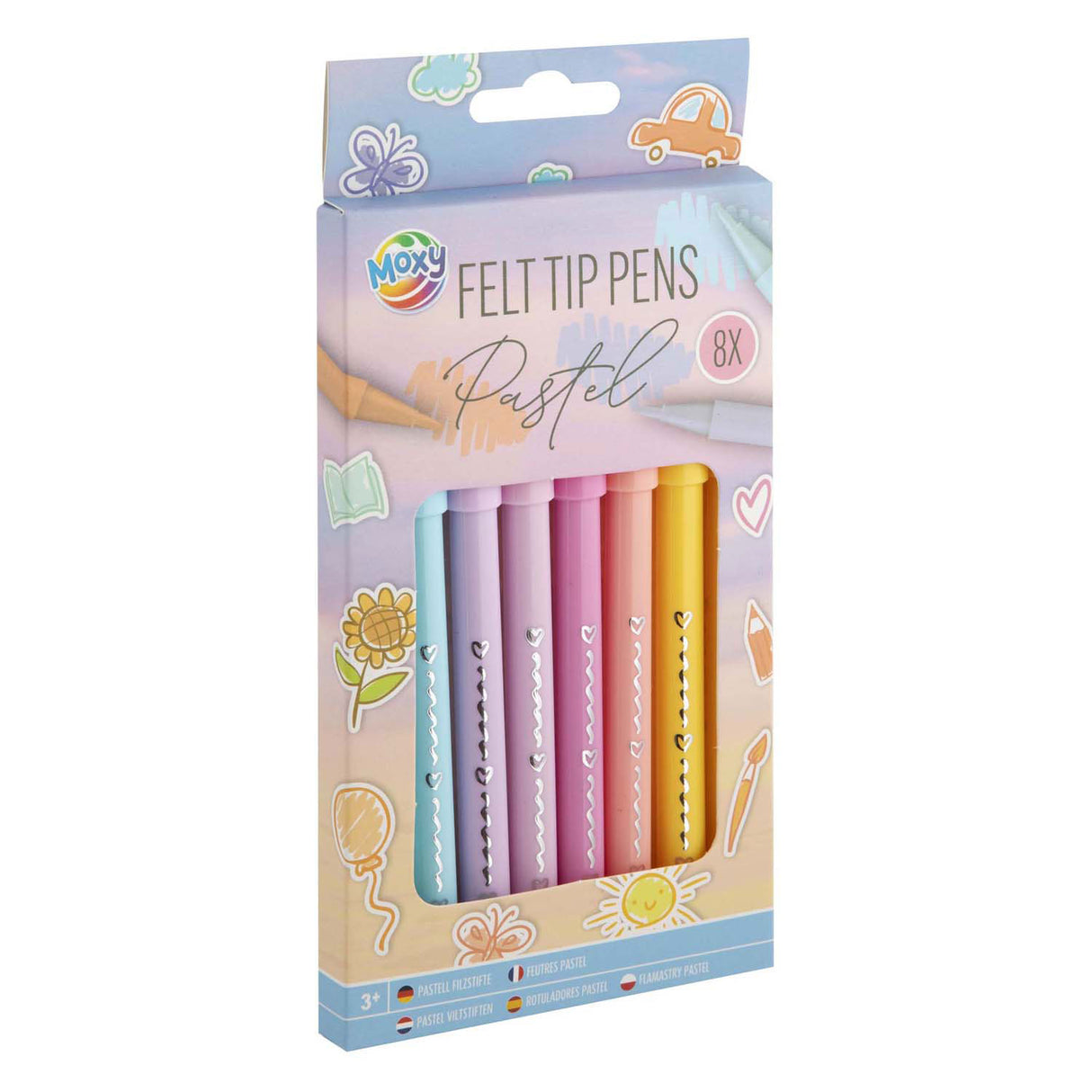 Creative Craft Group Felt -tip Flomec Pastel, 8st.