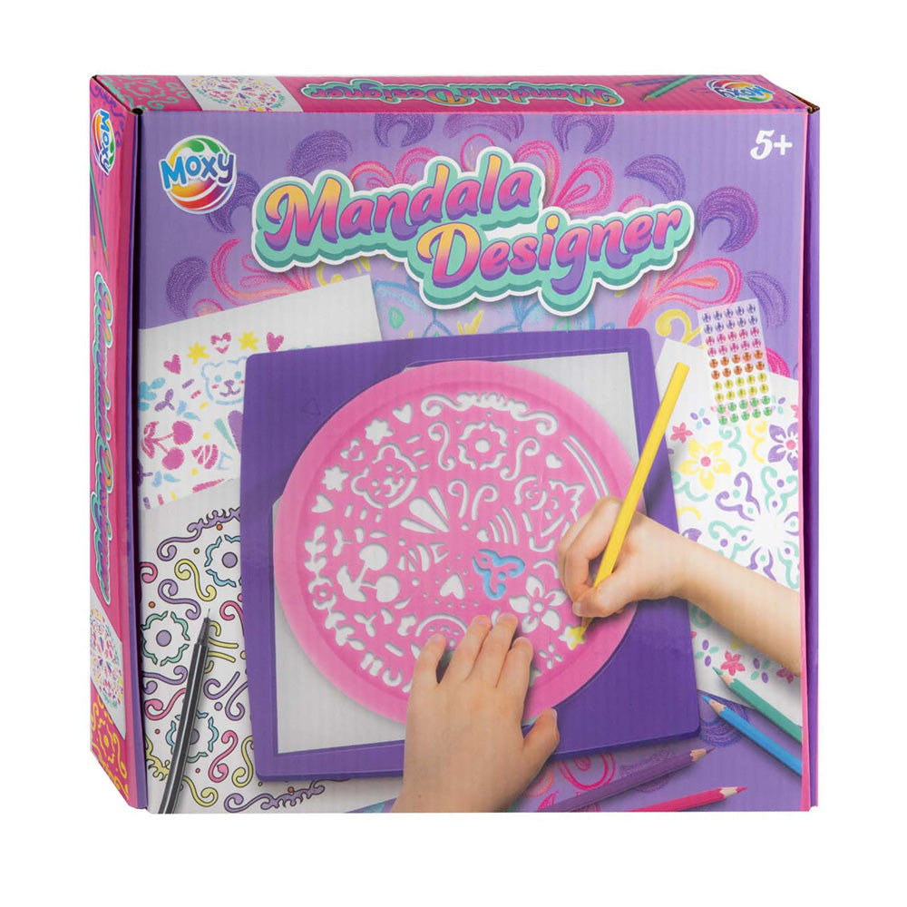 Creative craft group mandala designer 25x25 cm 6 crayons, 10 sheets and 50 stones