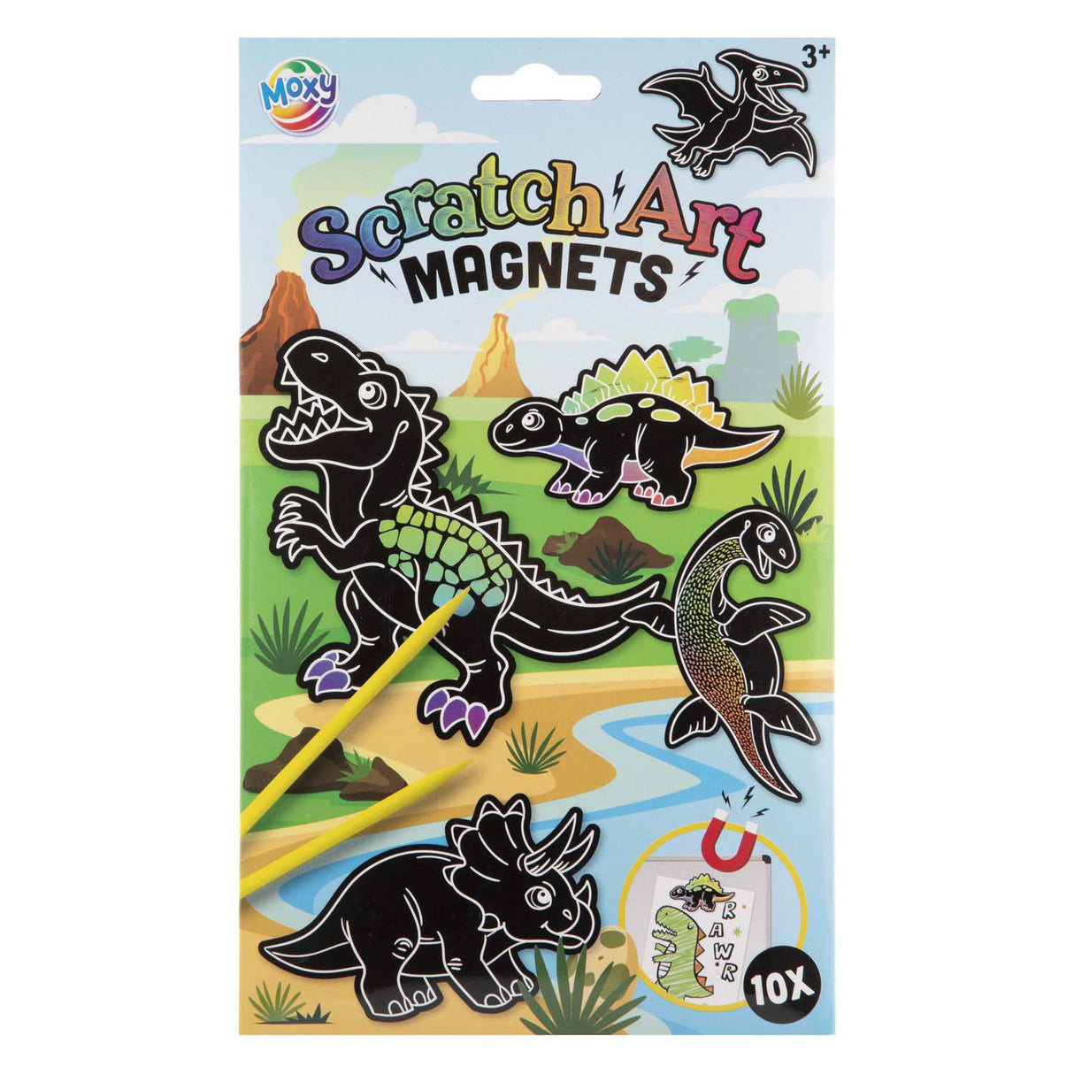 Creative Craft Group Scratch Magnets Making Dino