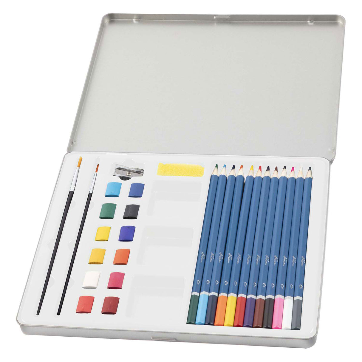 Creative craft group watercolor paint set in tin box, 28 pcs