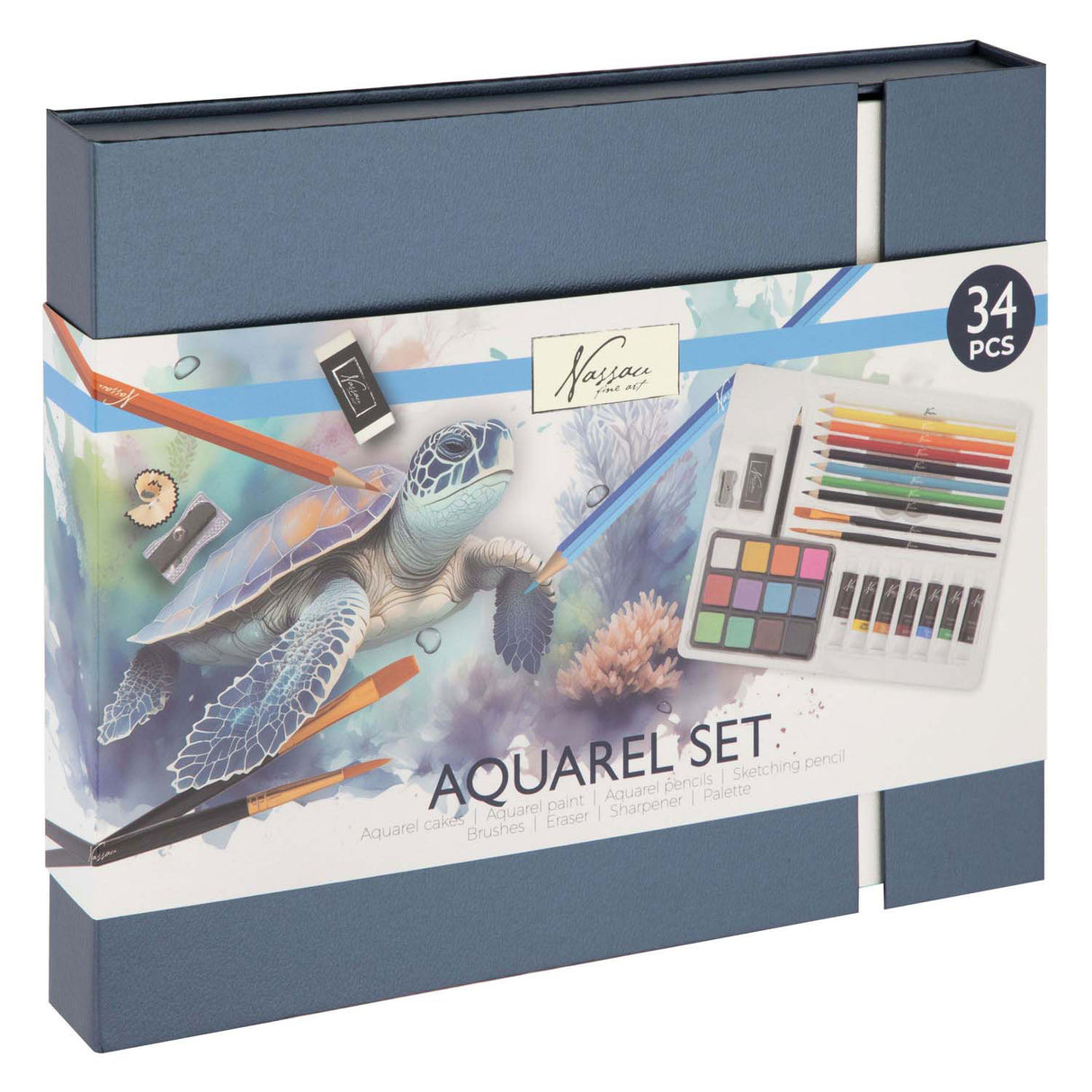 Creative Craft Group Aquarel Art Set 34 Piezas en Cardboard Box 27x22x3 CM