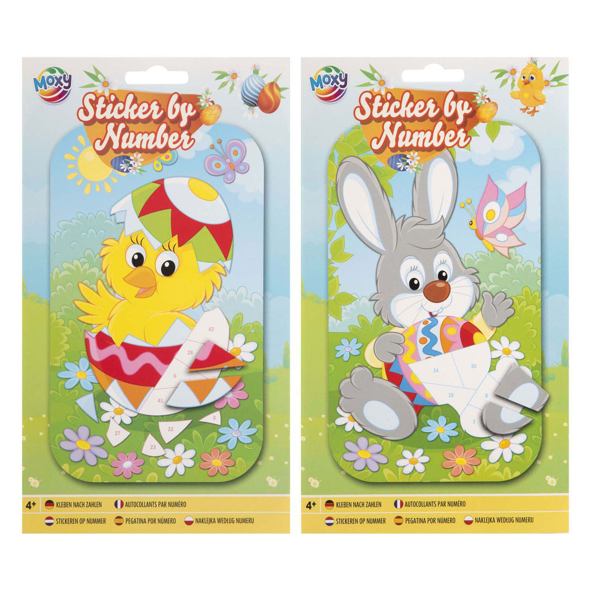 Creative craft group sticker by number Easter