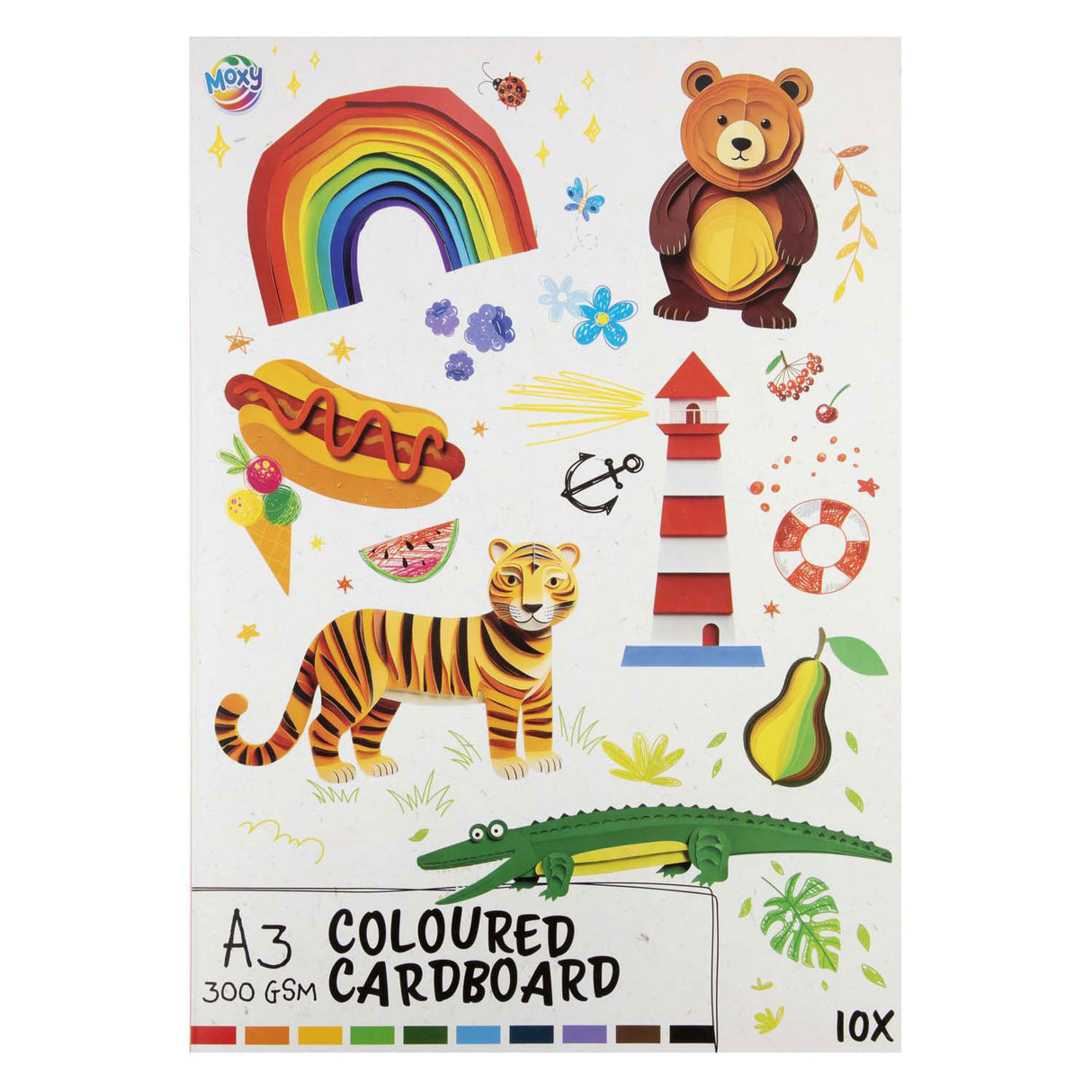 Creative Craft Group colored cardboard A3, 10 sheets - 10 colors, 300 mobile phone