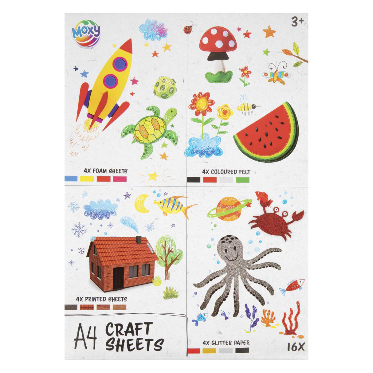 Creative craft group craft paper set, 16 pcs.