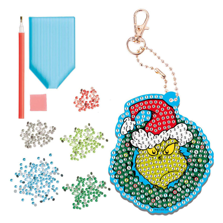 Creative craft group diamond painting keychain the grinch