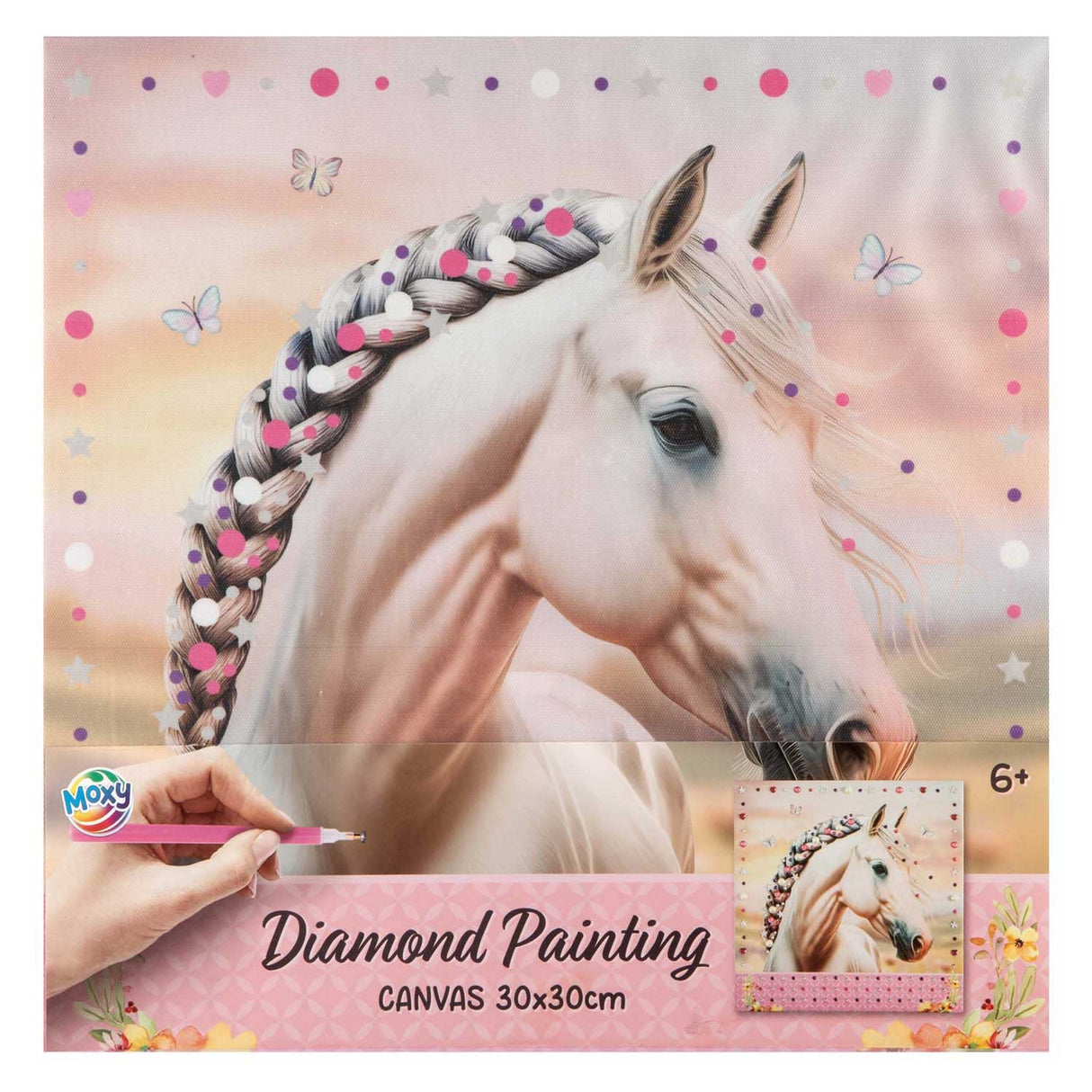 Creative craft group diamond painting on canvas horse collection 30x30 cm