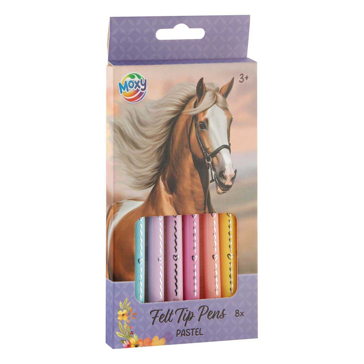 Creative craft group felt-tip pens pastel horse collection 8 pieces