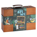 Creative craft group luxury wooden drawing case - 92 pieces