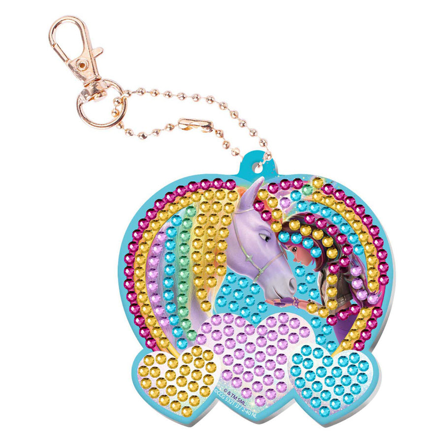 Moxy unicorn academy diamond painting sleutelhanger - 20,5x7,5 cm