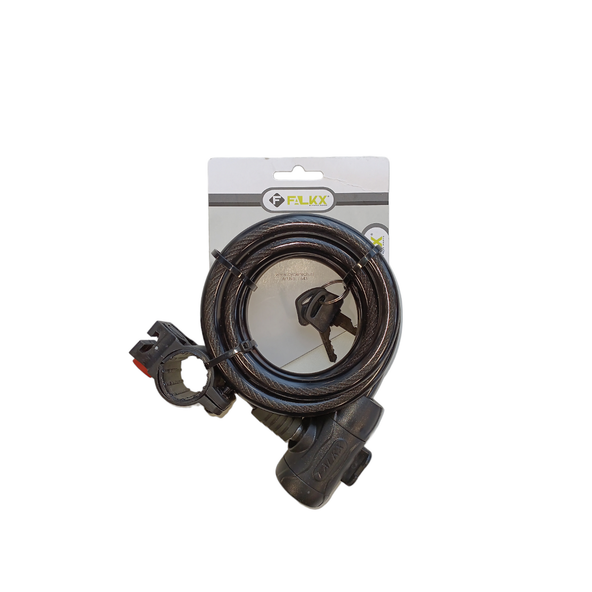 Falkx Curl Cable Lock com suporte 1800 x 12 mm preto