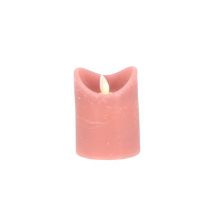 Daily home led kaars 7,5x10 cm roze | 4 stuks